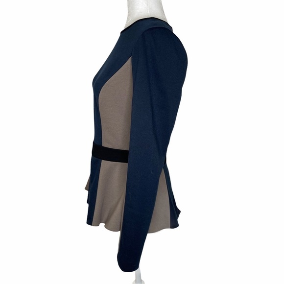 JAYGODFREY Colorblocked Peplum Long Sleeved Top - Picture 3 of 6